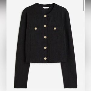 HM Soft Cardigan - textured gold button